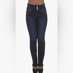 Fashion To Love Brazilian Butt Lift Skinny Dark Blue Jeans Women’s Size 15 nwot